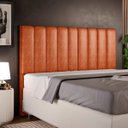 Ver imagem 2 de Cabeceira Cama Box Queen 160 Cm Dália W01 Couríssimo Camel - Lyam Decor