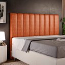 Ver imagem 1 de Cabeceira Cama Box Queen 160 cm Dália W01 Couríssimo Camel - Lyam Decor