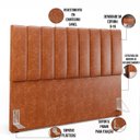 Ver imagem 3 de Cabeceira Cama Box Queen 160 cm Dália W01 Couríssimo Camel - Lyam Decor