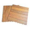 Ver imagem 2 de Deck de Madeira Modulado 6 Ripas 60x60 Kit 36 Peças (12m²)