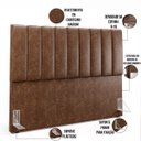 Ver imagem 3 de Cabeceira Cama Box Queen 160 cm Dália W01 Couríssimo Marrom - Lyam Decor