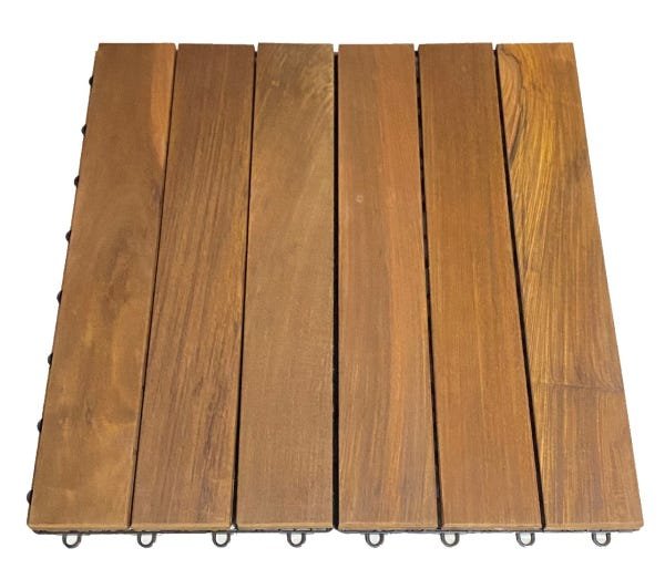 Deck Modular 6 Ripas 60x60 Kit 12 Peças (4m²) - 3