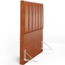 Ver imagem 5 de Cabeceira Cama Box Solteiro 100 cm Dália W01 Couríssimo Camel - Lyam Decor