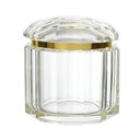 Ver imagem 1 de Caixa Decorativa Cristal Transparente e Dourado 11x10x10cm