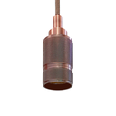 Ver imagem 1 de Pendente Luxo Soquete E27 Alumínio Detalhado Bronze Vermelho com Lâmpada de Filamento Led G80