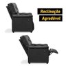 Poltrona do Papai Reclinável Imperador com Massageador Couro Facto Preto - SOFA STORE - 7