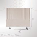 Ver imagem 3 de Cabeceira 160 Cm Queen Linho Cama Box Estofada Moderna Frame:bege