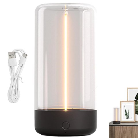 Luminaria Lampada Filamento Magnetica Moderna Minimalista Decoraçao Touch 3 Niveis Recarregavel Sem 