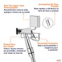Ver imagem 5 de Suporte Chuveirinho Ducha Higiênica Fixação Parafusos - Wp - Cromado