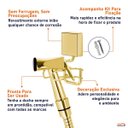 Ver imagem 5 de Suporte Chuveirinho Ducha Higiênica Fixação Parafusos - Wp - Dourado