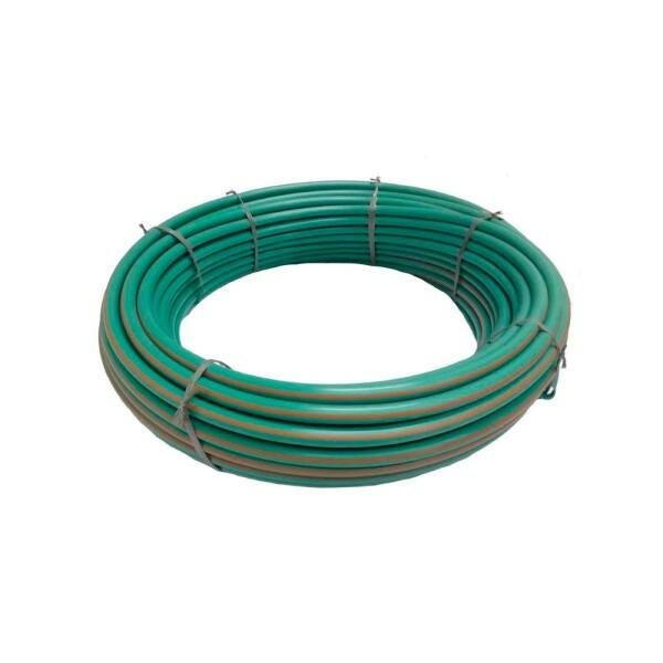 Mangueira Plástica Verde Marcação Laranja com Anti Uv 1" Rolo 100 Metros - Volpato - 1