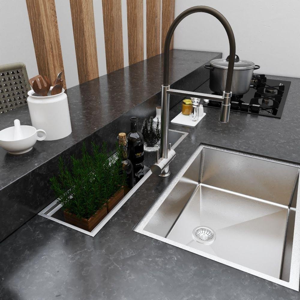 Calha Embutida Design em Inox para Taças - 3