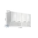 Ver imagem 4 de Armário Aéreo Módulo Suspenso Parede Lavanderia Cozinha 4 portas AJL STORE AÉREO