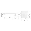 Ver imagem 2 de Chuveiro Quadrado com Braço de Parede 220mm Elite Cromado Celite Cód. B5008c8crb