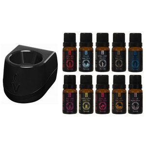 Difusor Elétrico Black + 10 Essências Linha Mundo Via Aroma
