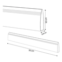 Ver imagem 4 de Protetor Saia de Porta Pvc Facilit 70cm - Mogno Escuro