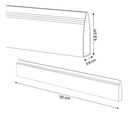 Ver imagem 4 de Protetor Saia de Porta Pvc Facilit 70cm - Mogno Escuro