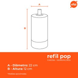 Refil Filtro Pop Rosca 15 Micra Hidrofiltros - 3