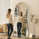 Ver imagem 6 de Espelho Lopazzi Arcos Base Reta 170x70cm Suporte de Chão Grande Corpo Inteiro Moderno Luxo - Prata