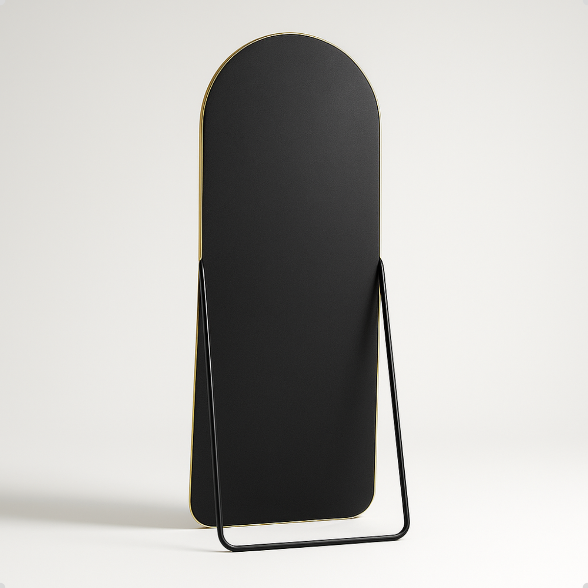 Espelho Lopazzi Arcos Base Reta 170x70cm Suporte de Chão Grande Corpo Inteiro Moderno Luxo - Prata - 2