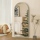 Ver imagem 2 de Espelho Lopazzi Arcos Base Reta 170x70cm Suporte de Chão Grande Corpo Inteiro Moderno Luxo - Prata
