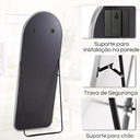 Ver mais imagens de Espelho Lopazzi Arcos Base Reta 170x70cm Suporte de Chão Grande Corpo Inteiro Moderno Luxo - Prata