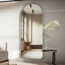 Ver imagem 3 de Espelho Lopazzi Arcos Base Reta 170x70cm Suporte de Chão Grande Corpo Inteiro Moderno Luxo - Prata