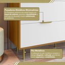 Ver mais imagens de Cômoda para Quarto com 6 Gavetas 135cm x 102cm Safira Marrom/Freijó/Branco