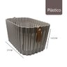 Caixa Cesta Organizadora Multiuso Plástico Funcional com Alças de Tecido 14,5x27cm - Urban - 2