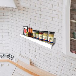 Prateleira Tempero Simples 40 Cm Branco em Mdf - 2