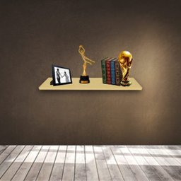 Prateleira Simples Natural 60x20cm Com Suporte Em Mdf - 2