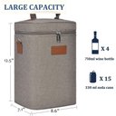 Ver imagem 2 de Bolsa Térmica para Vinhos Kato (cinza 4 Garrafas)