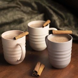 50 Canecas Bambu Plástico Lines Refeitório 300ml Sortida Lyor Chá Café Sucos - 4