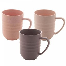 50 Canecas Bambu Plástico Lines Refeitório 300ml Sortida Lyor Chá Café Sucos - 1