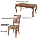 Ver imagem 3 de Jogo Mesa de Jantar Gaules 160cm com 6 Cadeiras Perseu MDF Imbuia - Gran Belo