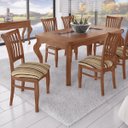 Ver imagem 5 de Jogo Mesa de Jantar Gaules 160cm com 6 Cadeiras Perseu MDF Imbuia - Gran Belo