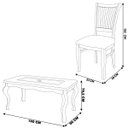 Ver imagem 2 de Jogo Mesa de Jantar Gaules 160cm com 6 Cadeiras Perseu MDF Imbuia - Gran Belo