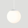 Pendente Globo Esfera de Vidro Branco Fosco 20cm - Branco - 4