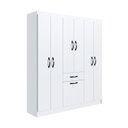 Ver imagem 2 de Roupeiro 6 Portas 181cm x 159,5cm x 40cm Laguna Branco