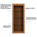 Ver imagem 3 de Cristaleira Bar com Nicho Sala de Estar Bacco Prateleira em Vidro Imbuia