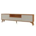 Ver imagem 1 de Rack para TV Piazza New 75" 237cm MDF com Pés Reguláveis Off White Mavaular Móveis
