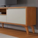 Ver imagem 4 de Rack para TV Piazza New 75" 237cm MDF com Pés Reguláveis Off White Mavaular Móveis