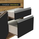 Ver imagem 7 de Balcão de Pia Armário de Cozinha 150 Cm 2 Portas e 2 Gavetas (sem Tampo e Pia) Rustic/preto Glamy Ma