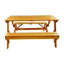 Ver imagem 5 de Banco que Vira Mesa 1,5 Metros Eucalipto para 6 Pessoas sem Verniz