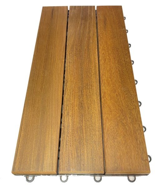 Deck de Madeira Modular 3 Ripas 30x60 Kit 3 Peças (0,5m²) - 2