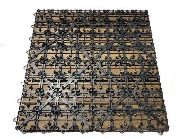 Deck de Madeira Modular 6 Ripas 60x60 Kit 36 Peças (12m²) - 4