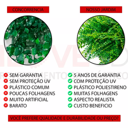 Kit 30 Placas Painel Revestimento Parede Quadro Jardim Vertical Artificial Decoratição Natureza Inve - 3