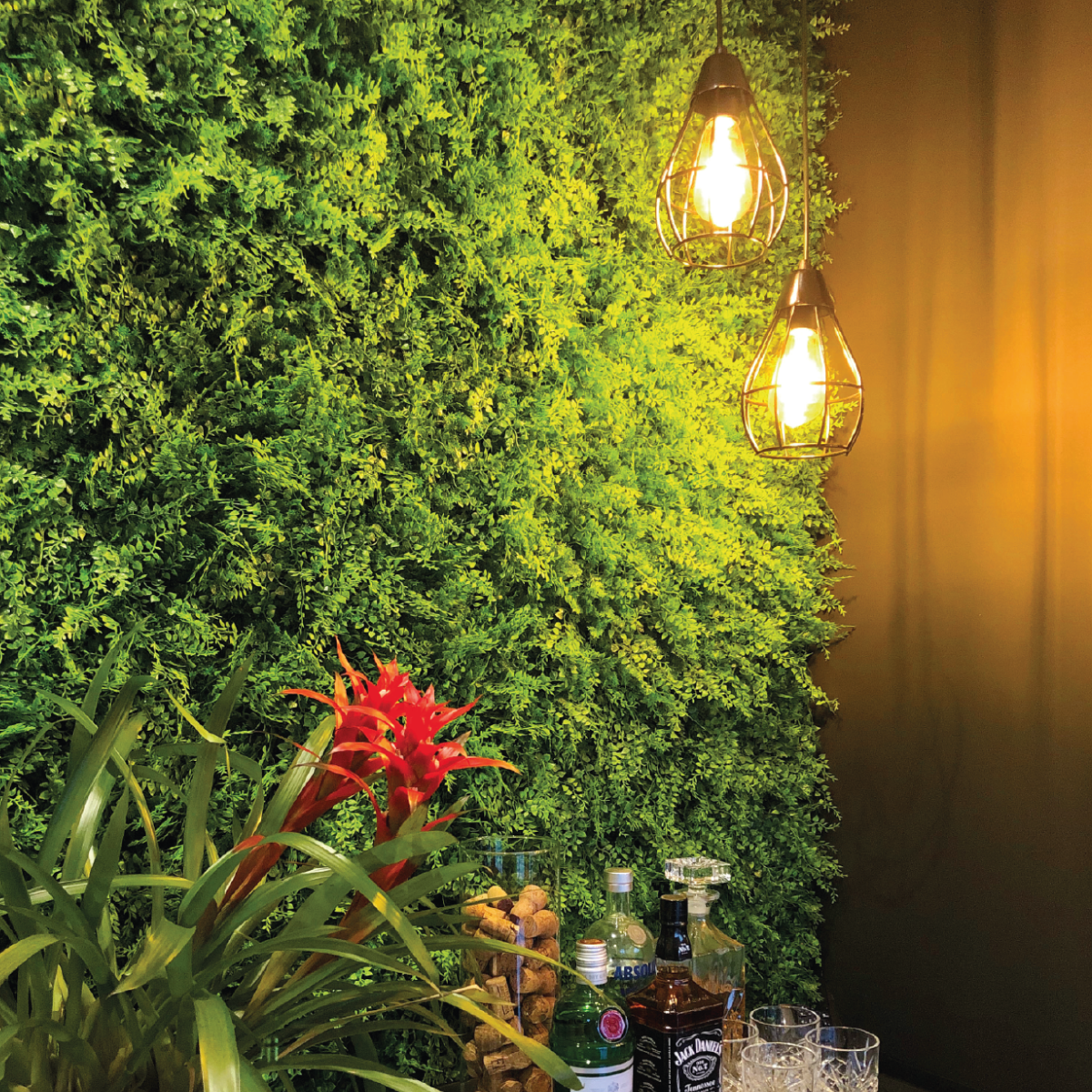 Kit 30 Placas Painel Revestimento Parede Quadro Jardim Vertical Artificial Decoratição Natureza Inve - 6
