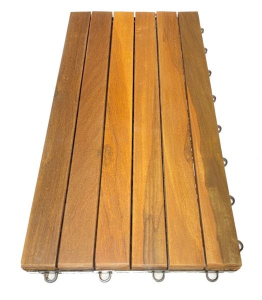 Deck Modulado 6 Ripas 30x60 Kit 18 Peças (3m²) - 3