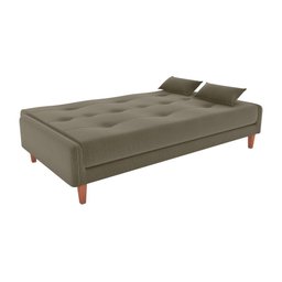 Sofá Cama Blanca 3 Lugares Sala Premium Suede Capuccino Matrix - 4